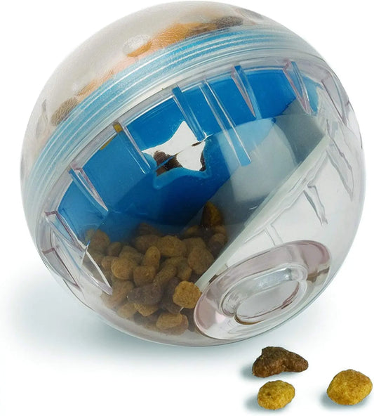 Pelota Dispensadora de Premios para Perros, Juguete Interactivo IQ de 4", Estimulación Mental y Comedero Lento